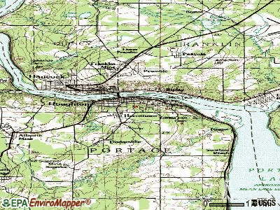 Houghton topographic map