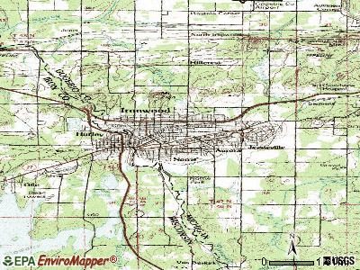 Ironwood topographic map