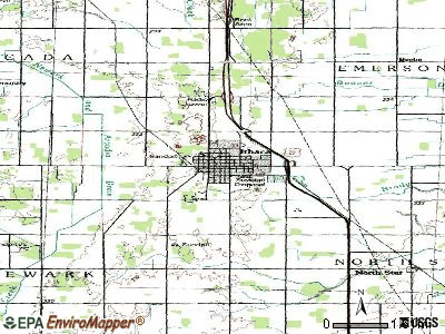 Ithaca topographic map