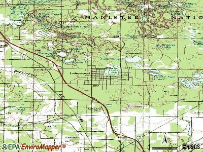 Lakewood Club topographic map