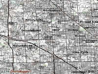 Lathrup Village topographic map