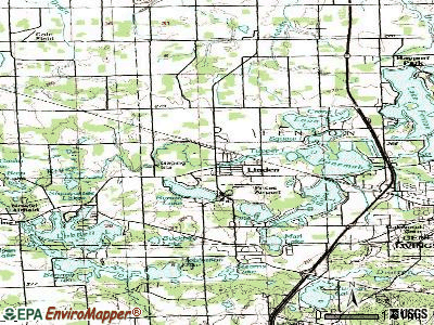 Linden topographic map