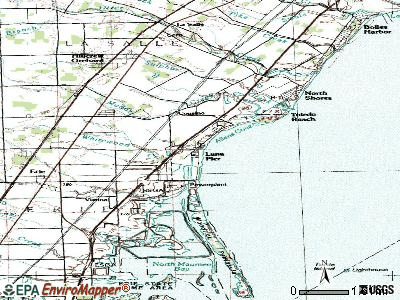 Luna Pier topographic map