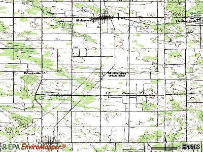 McBride topographic map