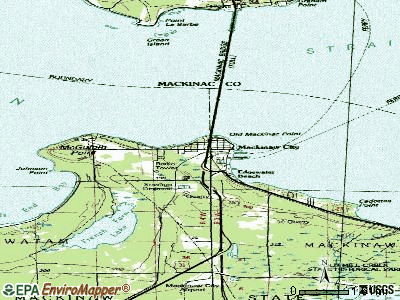 Mackinaw City topographic map