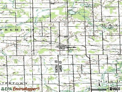 Mayville topographic map
