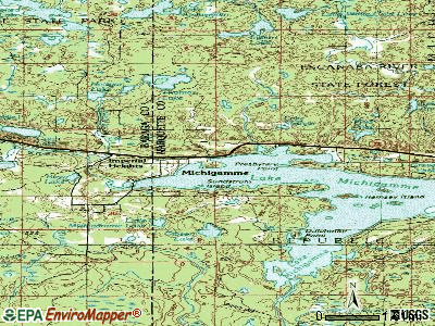 Michigamme topographic map