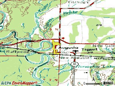 Augusta topographic map