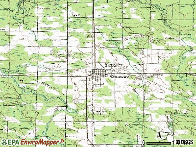 Onaway topographic map