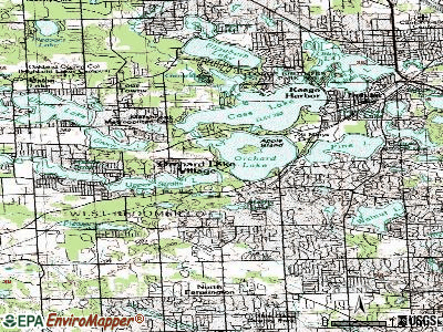 Orchard Lake Village topographic map