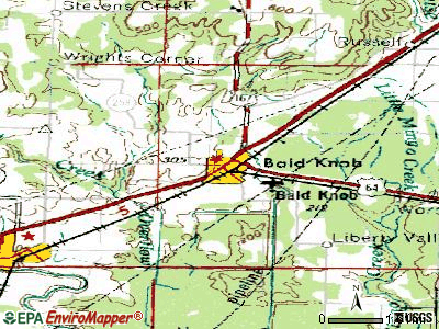 Bald Knob topographic map