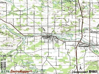 Otsego topographic map