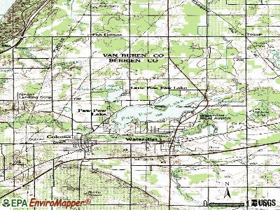 Paw Paw Lake topographic map