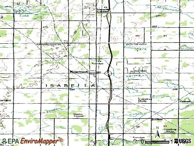 Rosebush topographic map
