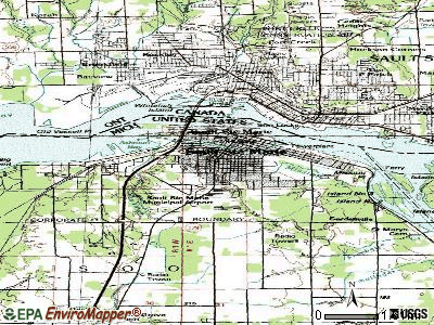 Sault Ste. Marie topographic map