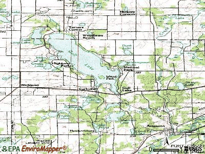 South Gull Lake topographic map