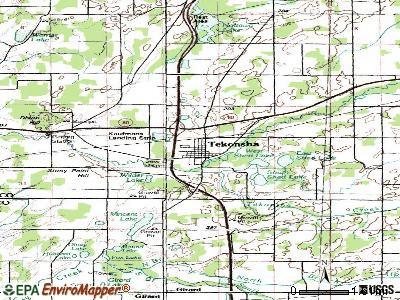 Tekonsha topographic map
