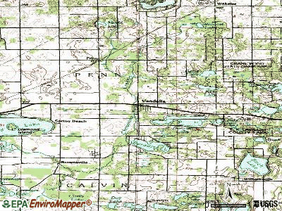 Vandalia topographic map
