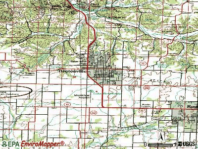 Bentonville topographic map