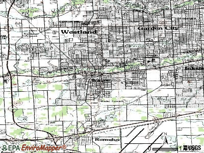 Wayne topographic map