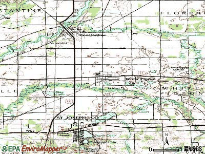 White Pigeon topographic map