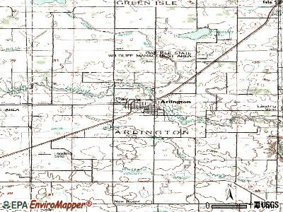 Arlington topographic map