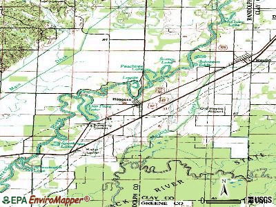 Biggers topographic map