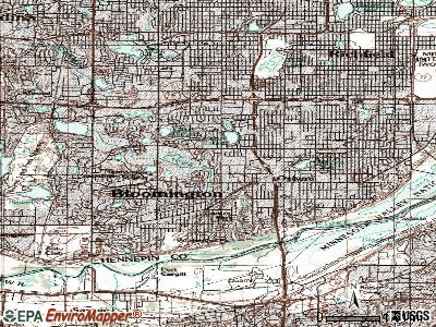Bloomington topographic map