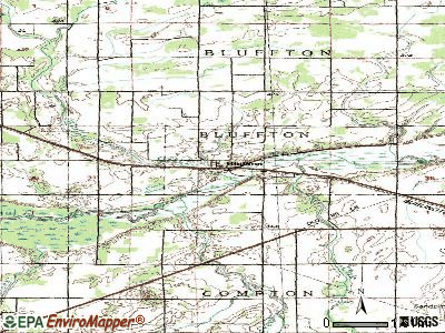 Blue Earth topographic map