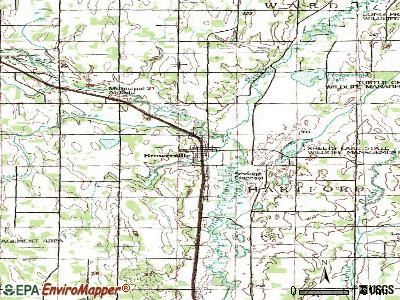 Browerville topographic map