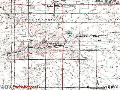Chandler topographic map