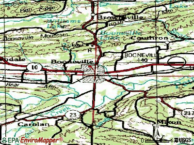 Booneville topographic map
