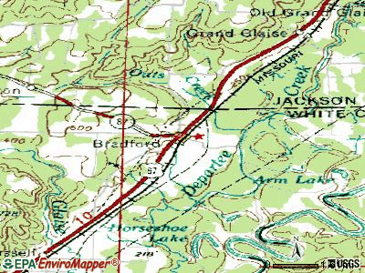 Bradford topographic map
