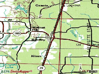 Bradley topographic map