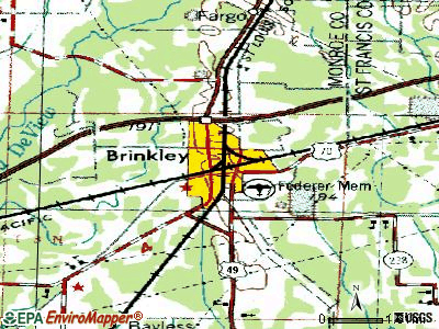 Brinkley topographic map
