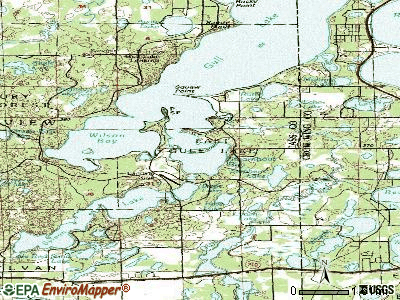 East Gull Lake topographic map