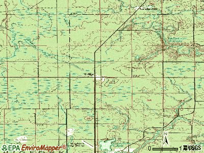 Effie topographic map