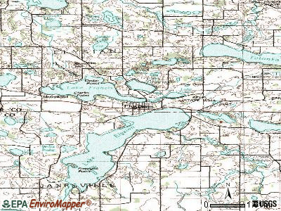 Elysian topographic map