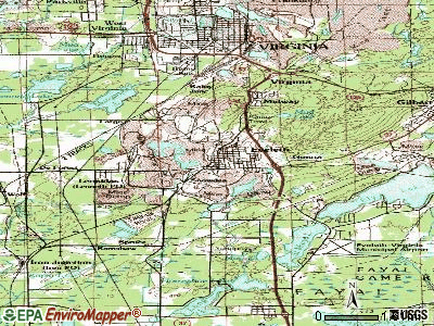 Eveleth topographic map