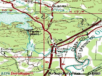 Caddo Valley topographic map