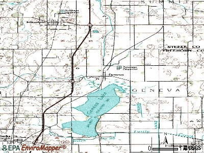 Geneva topographic map