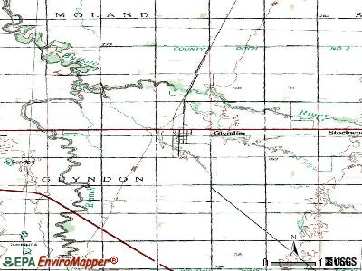 Glyndon topographic map