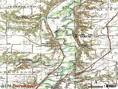 Henderson topographic map
