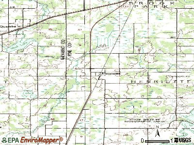 Henriette topographic map