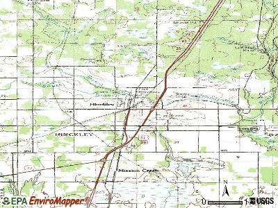 Hinckley topographic map