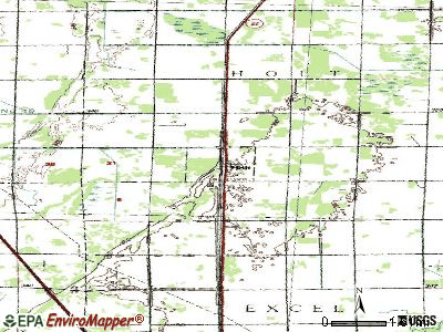 Holt topographic map