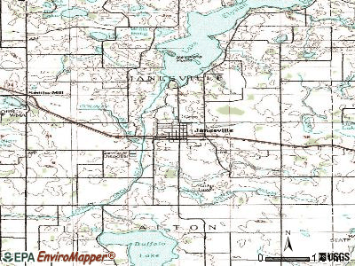 Janesville topographic map