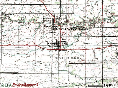 Kellogg topographic map