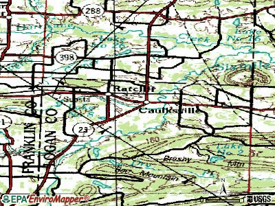 Caulksville topographic map