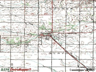 Kenyon topographic map